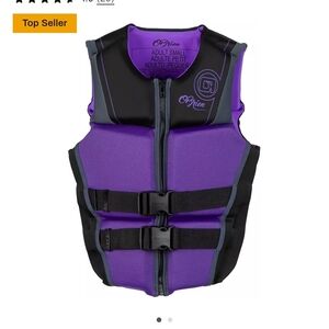 O'Brien Womens V Back Deep Purple Life Vest BioLite Ladies Large NWT